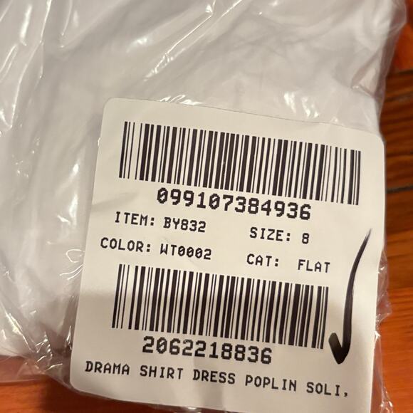 NWT J. Crew Elena Midi Shirt Dress 8 White BY832 J.Crew Wedding Shower Grad - Picture 5 of 5